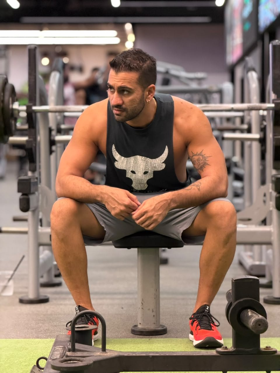 Mehras Ayazi in a gym